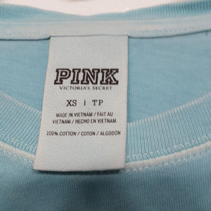 PINK Victoria's Secret Tops - T shirt by Pink/VS lt. blue PINK Victoria's Secret Tops - T shirt by Pink/VS lt. blue